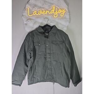 NWT Mack Russo Bomber Range Jacket Mens Large Army Green Soft Winter Ski Snow